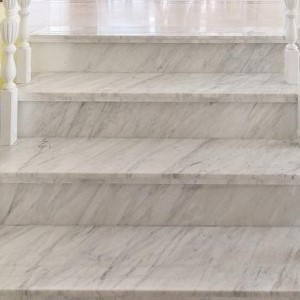 Bianco Carrara marble stairs